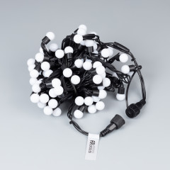 Светодиодная гирлянда ARD-BALL-PRO-D17.5-10000-BLACK-100LED RGB (230V, 7W) (Ardecoled, IP65)