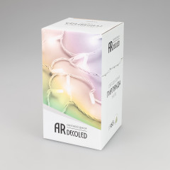 Светодиодная гирлянда ARD-STRING-CLASSIC-20000-CLEAR-200LED-SYNC RGB (230V, 13W) (Ardecoled, IP65)