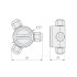 Разветвитель KLW-3 (4-10mm, IP67) (Arlight, Пластик)