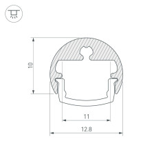 Профиль TOP-PEN-I-2000 ANOD (K10) (Arlight, Алюминий)