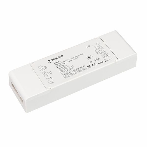 INTELLIGENT ARLIGHT Диммер SMART-PWM-105-72-RGB-MIX-PD-SUF (12-48V, 5x6A, TUYA Wi-Fi, 2.4G) (IARL, IP20 Пластик, 5 лет)