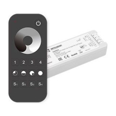 INTELLIGENT ARLIGHT Диммер SMART-SET-PWM-101-72-DIM-PD-SUF Black (5-36V, 1x8A, x4, ПДУ 13кн, 2.4G) (IARL, IP20 Пластик, 5 лет)
