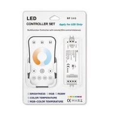 INTELLIGENT ARLIGHT Диммер SMART-SET-PWM-102-72-MIX-SUF White (12-24V, 2x5A, ПДУ RING 10кн, 2.4G) (IARL, IP20 Пластик, 5 лет)
