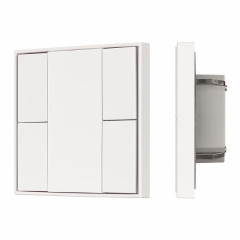 INTELLIGENT ARLIGHT Кнопочная панель KNX-301-22-4-SH-IN White (BUS, Frame) (IARL, IP20 Пластик, 3 года)