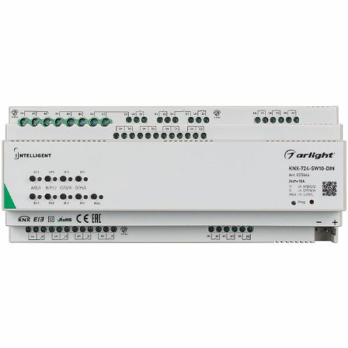 INTELLIGENT ARLIGHT Релейный модуль KNX-724-SW10-DIN (BUS, 24х10A) (Arlight, -)
