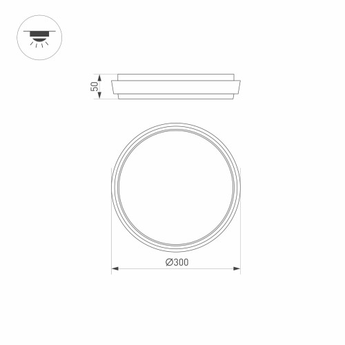 Светильник LGD-GIRO-R300-30W Day4000 (GR, 110 deg, 230V) (Arlight, IP54 Металл, 3 года)