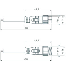 Коннектор питания ARL-LINE-2pin (24V) (Arlight, Закрытый)