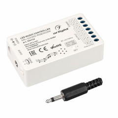 Аудиоконтроллер ARL-SOUND-RGB/RGBW (12-24V, 4x4A, RF ПДУ 24кн) (Arlight, IP20 Пластик, 3 года)
