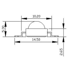 Мощный светодиод ARPL-3W-BCX45 Royal Blue (Arlight, Emitter)