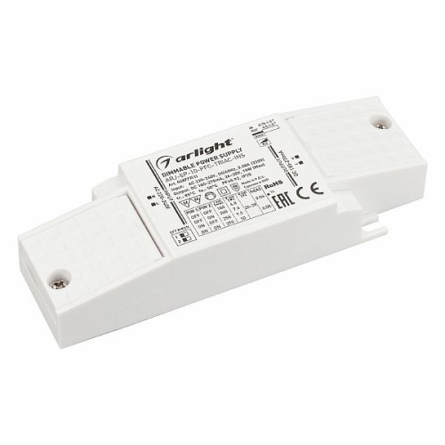 Блок питания ARJ-SP-10-PFC-TRIAC-INS (10W, 26-38V, 0.18-0.27A) (Arlight, IP20 Пластик, 5 лет)