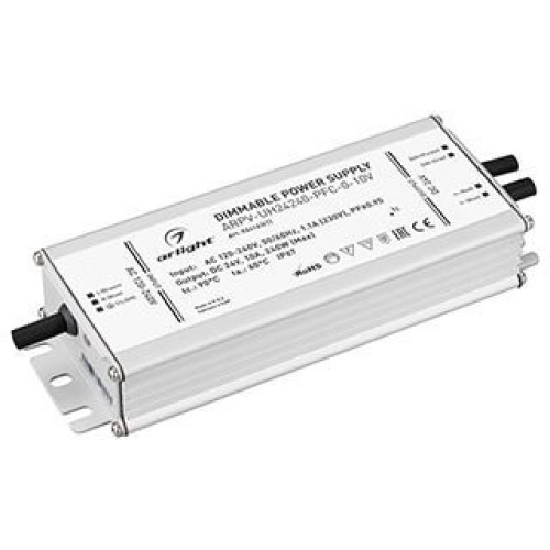 Блок питания ARPV-UH24240-PFC-0-10V (24V, 10.0A, 240W) (Arlight, IP67 Металл, 7 лет)