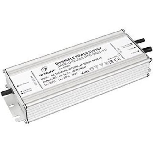 Блок питания ARPV-UH24400-PFC-DALI-PH (24V, 16.7A, 400W) (Arlight, IP67 Металл, 7 лет)