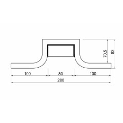 Декоративный Профиль ARL-SLOT-ROUND-80-250 (ГКЛ 12.5мм) (Arlight, -)