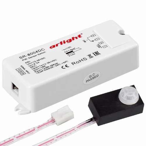 Датчик SR-8004-DC black (12-36V, 96-288W, PIR-Sensor) (Arlight, -)