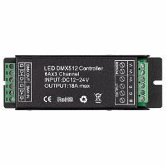 Декодер ARL-7022-DMX (12-24V, 3x6A, DMX512) (Arlight, IP20 Металл, 3 года)