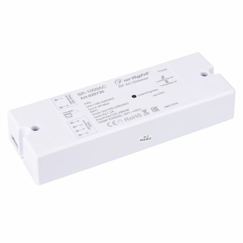 Диммер SR-1009AC (230V, 2x1.2A) (Arlight, IP20 Пластик, 3 года)
