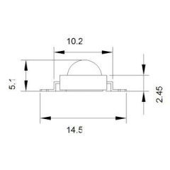 Мощный светодиод ARPL-1W3W-EPL42 Red IR660 (Arlight, Emitter)