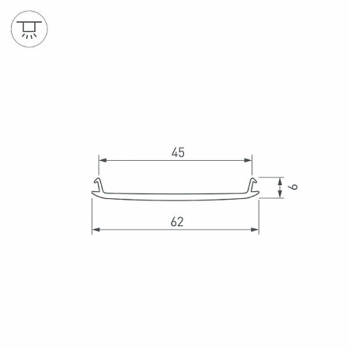 Экран STRETCH-S-50-CEIL-CENTER-10m (GAMMA50) (Arlight, -)