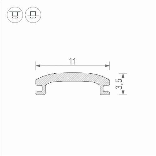 Экран STRETCH-SHADOW-10m OPAL-PVC (A2-CONTOUR-PRO) (Arlight, -)