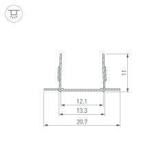 Профиль гибкий ARL-MOONLIGHT-1712-2x500  (Arlight, Металл)
