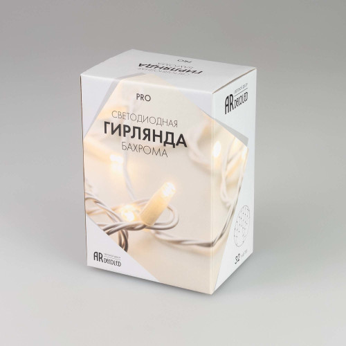 Светодиодная гирлянда ARD-EDGE-PRO-4000x600-WHITE-128LED-FLASH WHITE (230V, 8W) (Ardecoled, IP65)