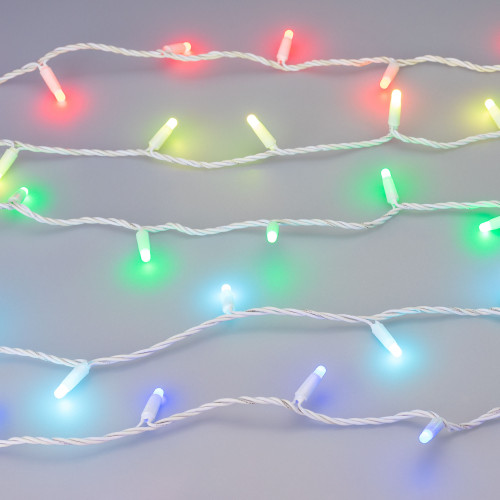 Светодиодная гирлянда ARD-STRING-CLASSIC-10000-WHITE-100LED-MILK-LIVE RGB-DMX (24V, 10W) (Ardecoled, IP65)