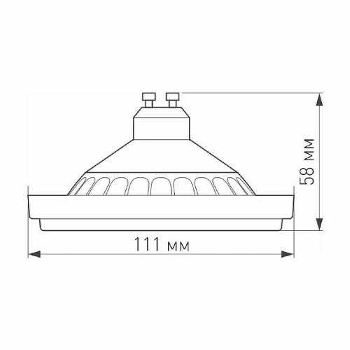 Лампа AR111-UNIT-GU10-15W-DIM Day4000 (WH, 120 deg, 230V) (Arlight, Металл)