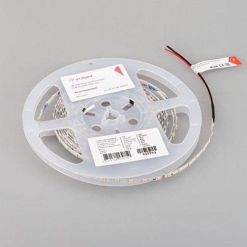 Светодиодная Лента RT-A80-5mm 24V Warm2700 (5 W/m, IP20, 2835, 5m) (Arlight, Открытый)