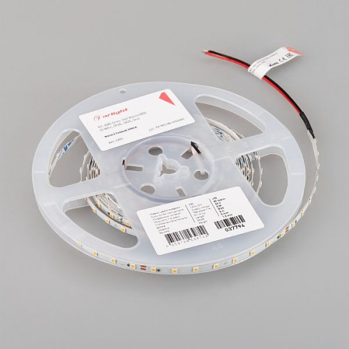 Светодиодная Лента RT-A80-5mm 24V Warm3000 (5 W/m, IP20, 2835, 5m) (Arlight, Открытый)