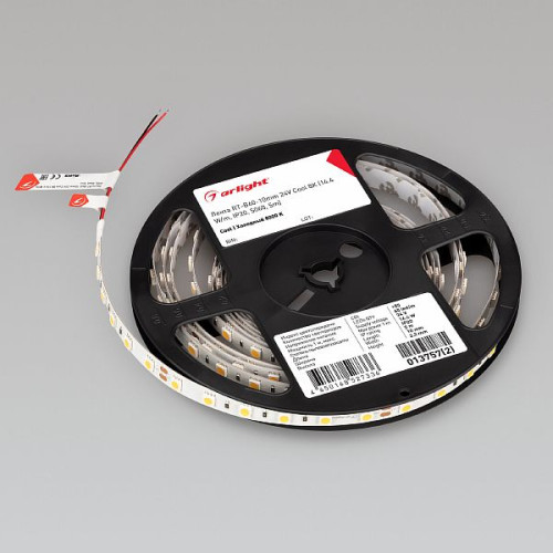Светодиодная Лента RT-B60-10mm 24V Cool 8K (14.4 W/m, IP20, 5060, 5m) (Arlight, 14.4 Вт/м, IP20)