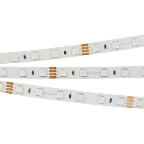 Светодиодная Лента RT-B60-10mm 24V RGB (14.4 W/m, IP20, 5060, 50m) (Arlight, Открытый)