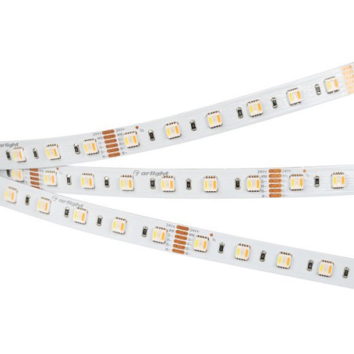 Светодиодная Лента RT-B60-12mm 24V RGBW-MIX-5-in-1 (20 W/m, IP20, 5060, 5m) (Arlight, Открытый)