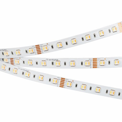 Светодиодная Лента RT-B60-12mm 24V RGBW-MIX-5-in-1 (20 W/m, IP20, 5060, 5m) (Arlight, Открытый)