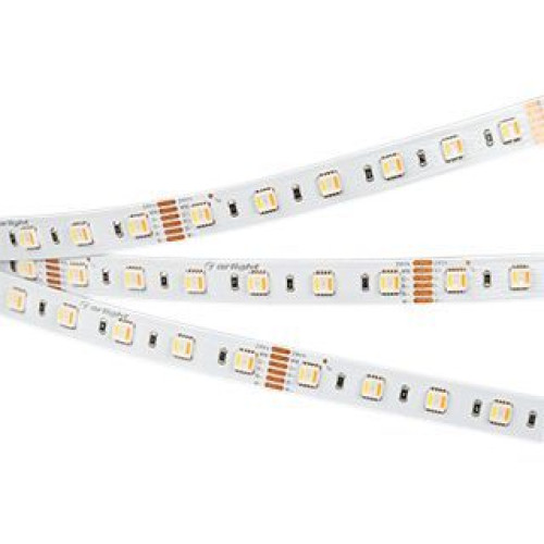 Светодиодная Лента RT-B60-12mm 24V RGBW-MIX-5-in-1 (20 W/m, IP20, 5060, 5m) (Arlight, Открытый)