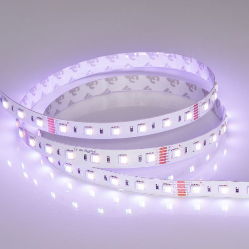 Светодиодная Лента RT-B60-12mm 24V RGBW-MIX-5-in-1 (20 W/m, IP20, 5060, 5m) (Arlight, Открытый)