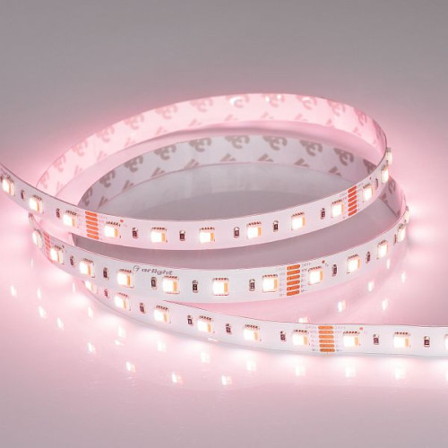 Светодиодная Лента RT-B60-12mm 24V RGBW-MIX-5-in-1 (20 W/m, IP20, 5060, 5m) (Arlight, Открытый)