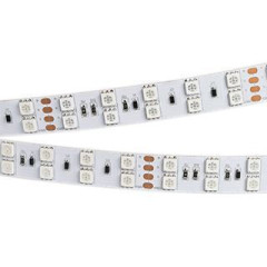 Светодиодная Лента RT 2-5000 36V RGB 2X2 (5060, 600 LED, LUX) (Arlight, 26 Вт/м, IP20)