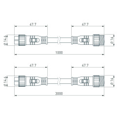 Коннектор питания ARL-LINE-3pin-1000-CON-MF (230V) (Arlight, IP67 Пластик, 3 года)