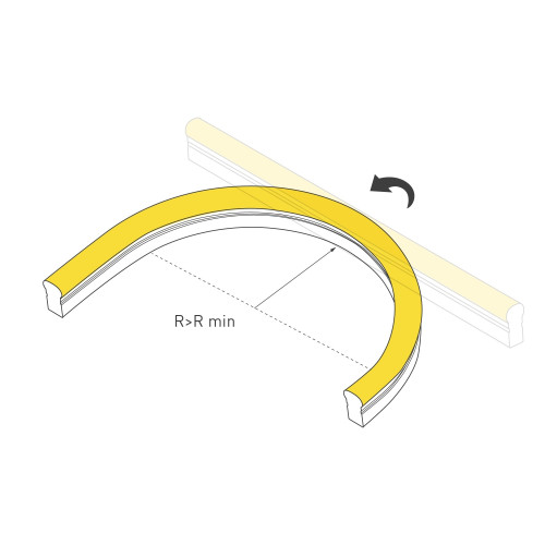 Гибкий неон ARL-CF2835-Mini-24V Yellow (16x8mm) (Arlight, 6 Вт/м, IP65)