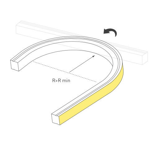 Лента герметичная SPI MOONLIGHT-TOP-B84-13x12mm 24V RGB-PX7 (18 W/m, IP67, 5m, wire x2) (Arlight, Силикон)