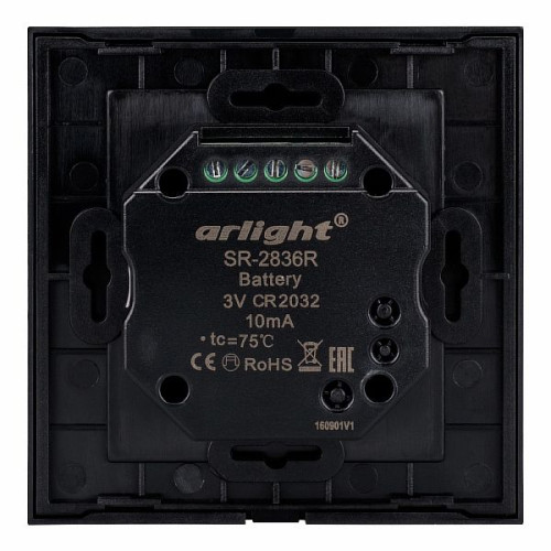 Панель Rotary SR-2836R-RF-IN Black (3V, DIM) (Arlight, IP20 Пластик, 3 года)