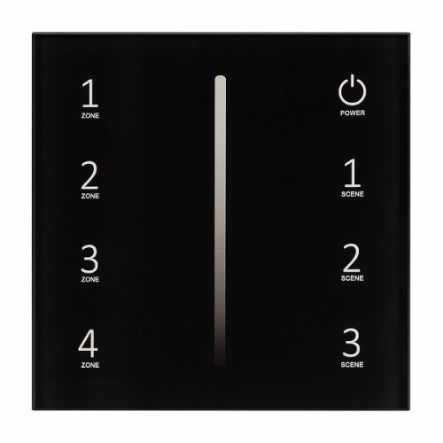 Панель SMART-P34-DIM-IN Black (230V, 0-10V, Sens, 2.4G) (Arlight, IP20 Пластик, 5 лет)