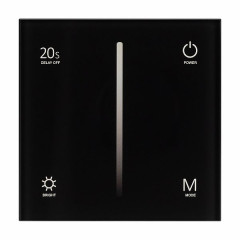 Панель SMART-P36-DIM-IN Black (230V, 1.2A, TRIAC, Sens, 2.4G) (Arlight, IP20 Пластик, 5 лет)