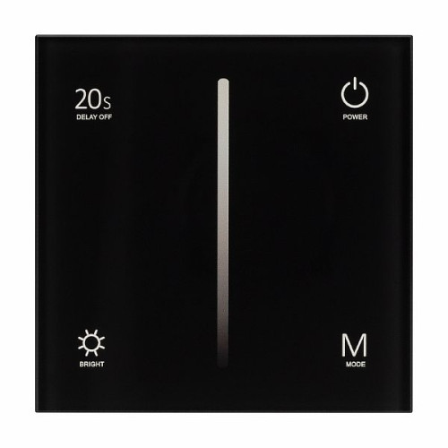 Панель SMART-P36-DIM-IN Black (230V, 1.2A, TRIAC, Sens, 2.4G) (Arlight, IP20 Пластик, 5 лет)
