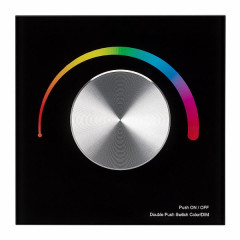 Панель SMART-P8-RGB-G-IN Black (12-24V, 3x4A, Rotary, 2.4G) (Arlight, IP20 Пластик, 5 лет)