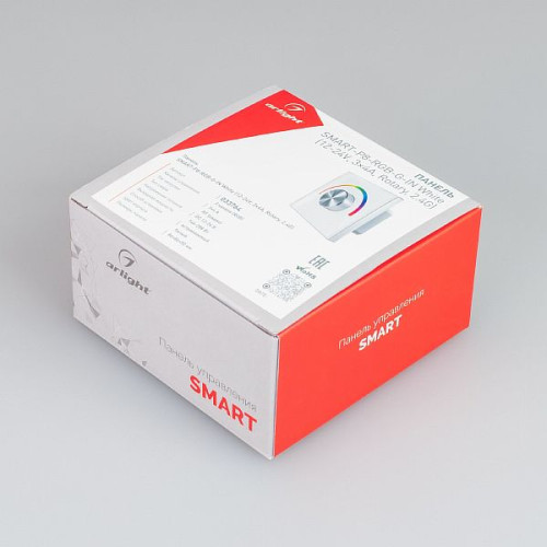 Панель SMART-P8-RGB-G-IN White (12-24V, 3x4A, Rotary, 2.4G) (Arlight, IP20 Пластик, 5 лет)