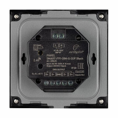 Панель SMART-P91-DIM-G-SUF Black (230V, Rotary, 2.4G) (Arlight, IP20 Пластик, 5 лет)