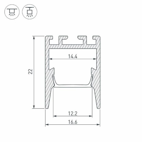 Профиль PDS-ZM-COMFY-2000 ANOD BLACK (Arlight, Алюминий)