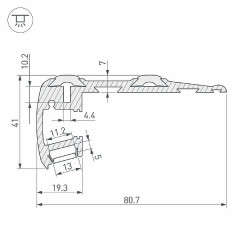 Профиль STEP-2000 BLACK (Arlight, Алюминий)