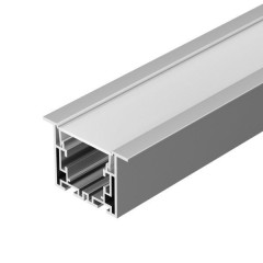 Профиль с экраном S2-LINIA55-F-2500 ANOD+OPAL (Arlight, Алюминий)